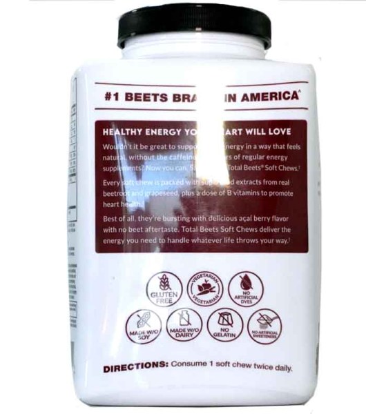 Force Factor Total Beets 60 Soft Chews