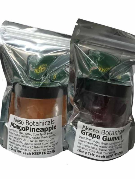 10mg THC Gummies Various Flavors 10 count.