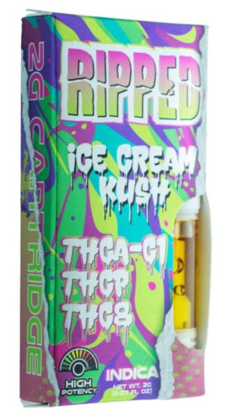 Ripped Ice Cream Kush Indica THCA-C1 THCP THCB 2 grams.