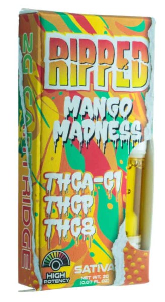 Ripped Mango Madness Sativa THCA-C1 THCP THCB 2 grams.