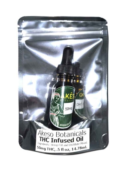 THC Infused Oil 50mg THC Front