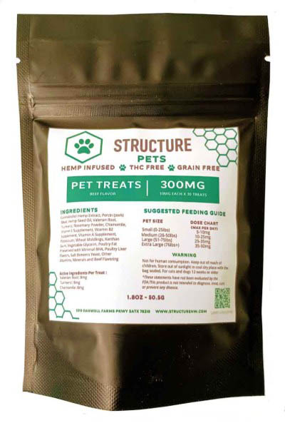 10mg CBD Structure Pet Chews 30 count.